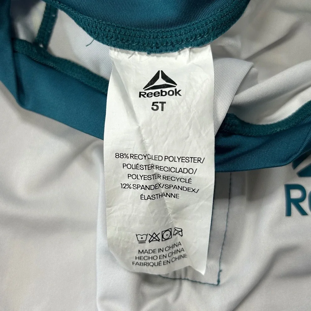 Reebok‎ Kids 5T Swimsuit Set Long Sleeve Rash Guard & Swim Trunks